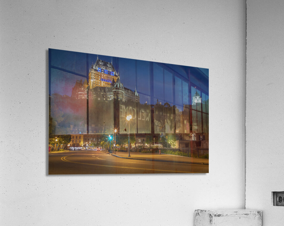 Chateau Frontenac Evening Glow Acrylic Print