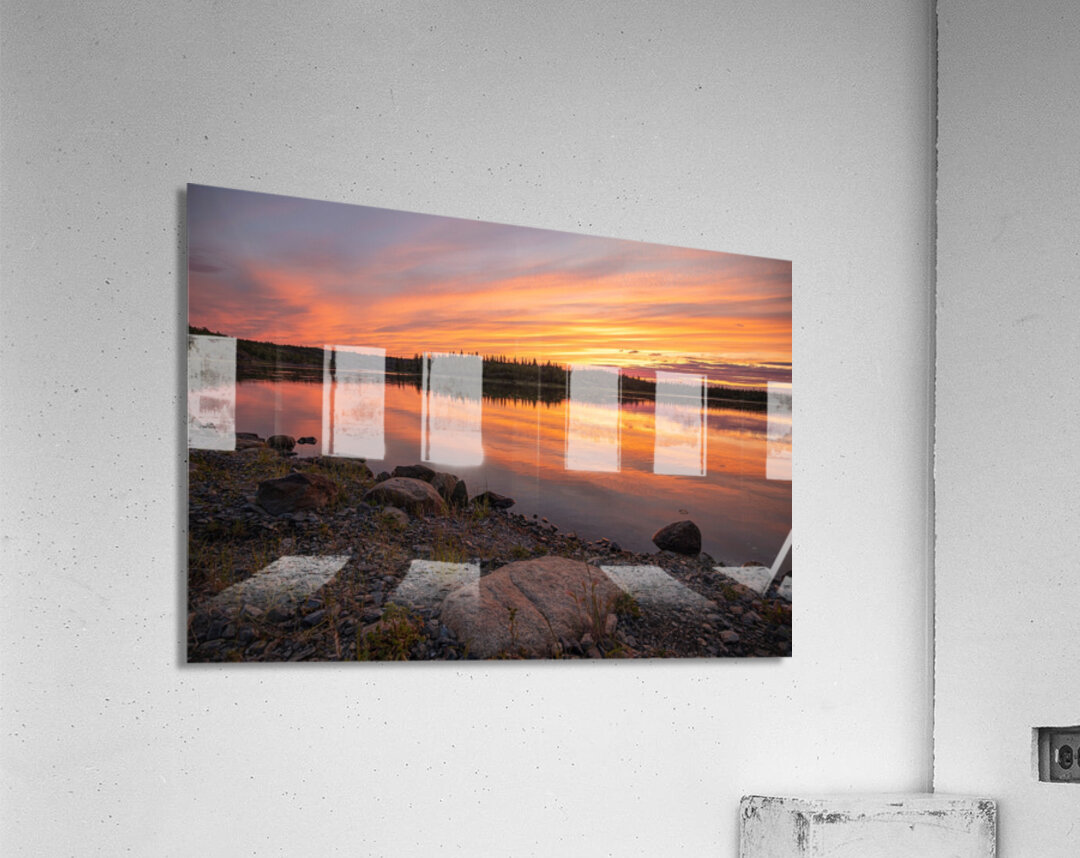 Magical Sunset at Prosperous Lake Acrylic Print