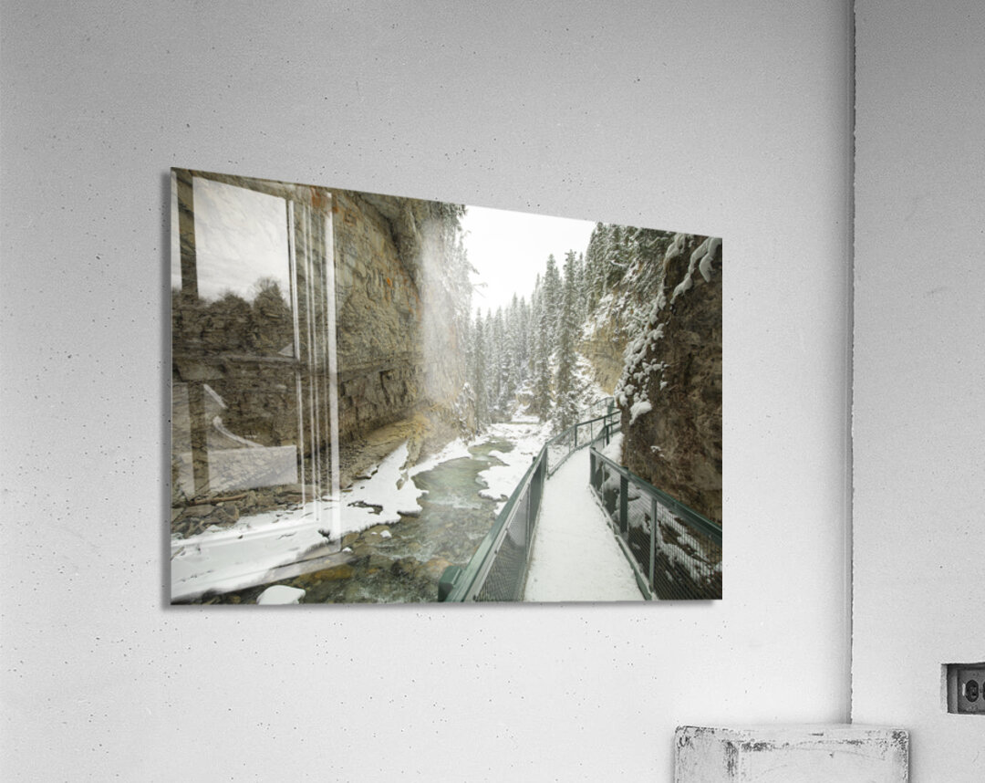 Johnston Canyon Winter Thaw Acrylic Print