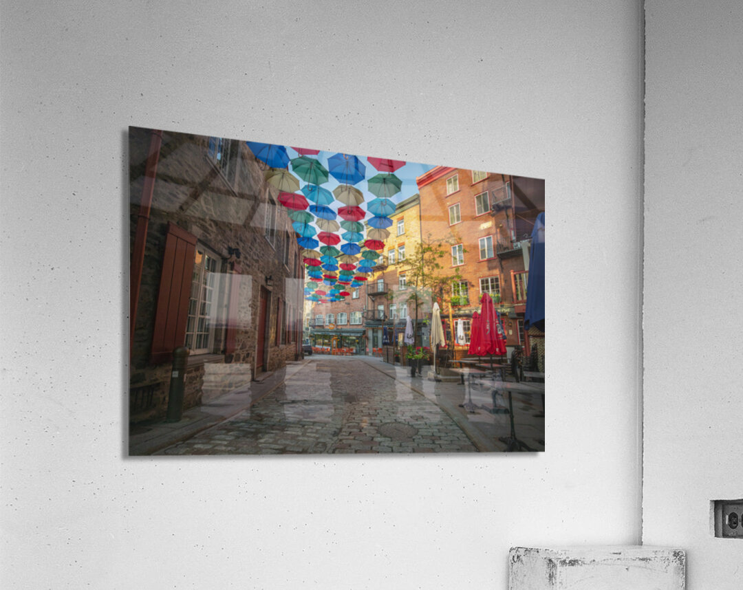 Quebec City Umbrella Vibes Acrylic Print