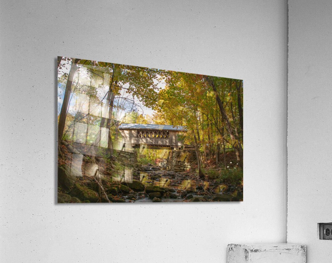 Tannery Hill Bridge Autumn Magic Acrylic Print