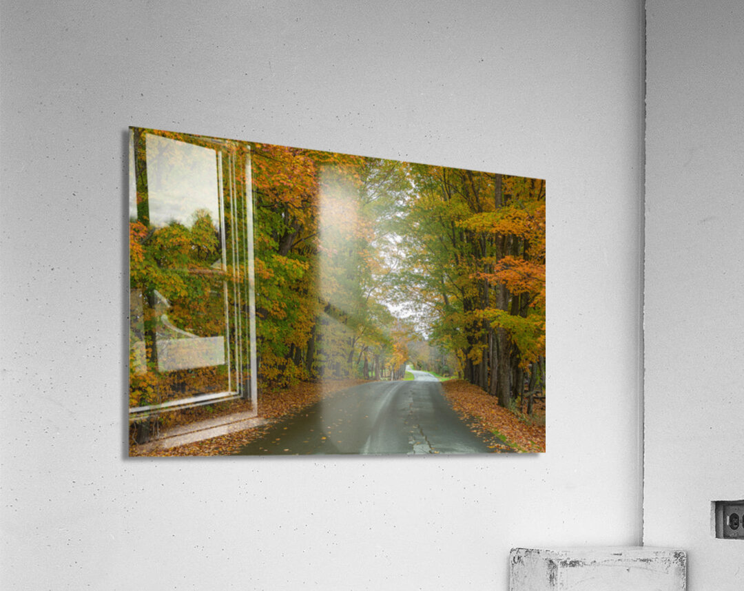 Colebrook Autumn Road Acrylic Print