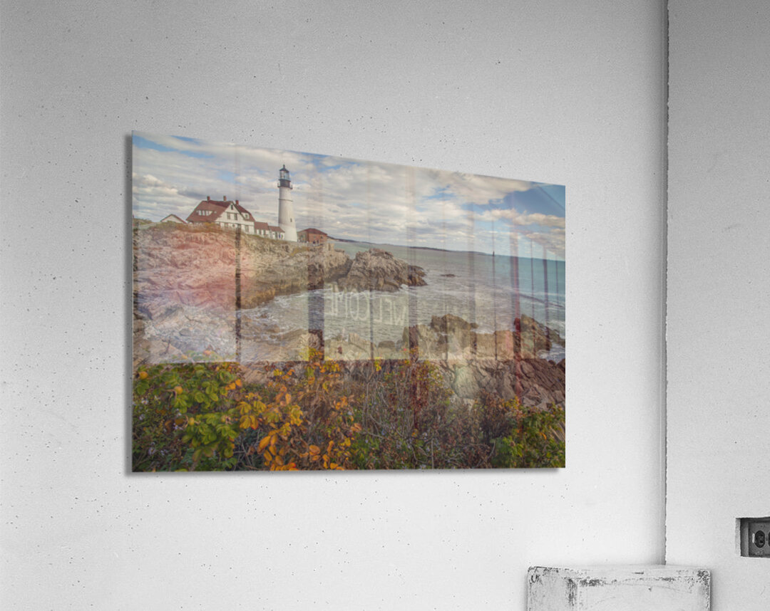 Portland Head light in Autumn Acrylic Print