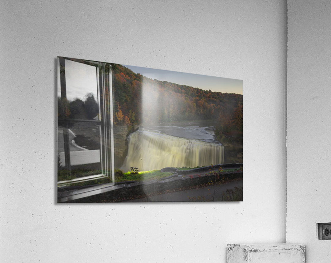 Evening Lights at Middle Falls Acrylic Print