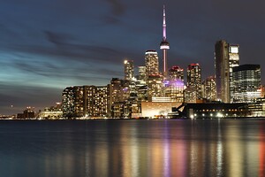 Polson Pier Toronto Night Skyline