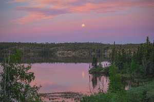 Cotton Candy skies at Jackfish Lake