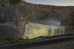 Evening Lights at Middle Falls