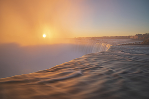 Horseshoe Falls majestic sunrise mist