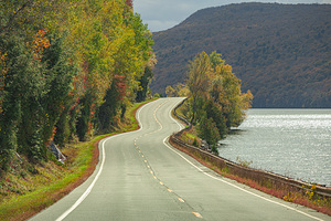 Lake Willoughby Autumn Road