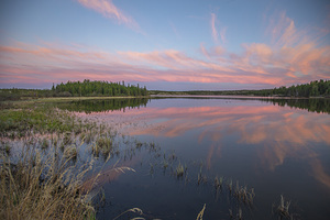 Jackfish Lake cotton candy Reflections