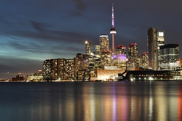 Polson Pier Toronto Night Skyline by Daniel Pekar Photography