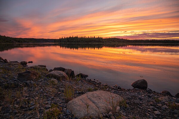 Magical Sunset at Prosperous Lake Print