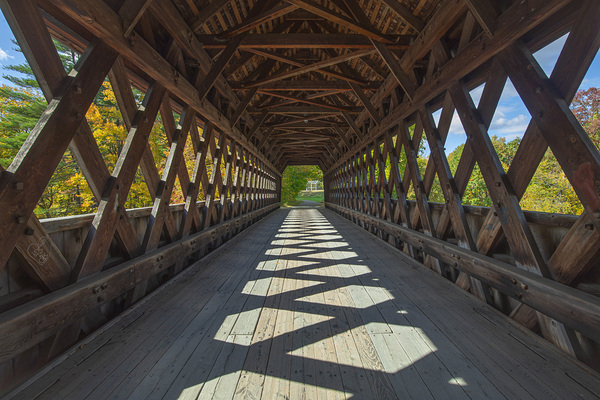 Within the Henniker Covered Bridge by Daniel Pekar Photography
