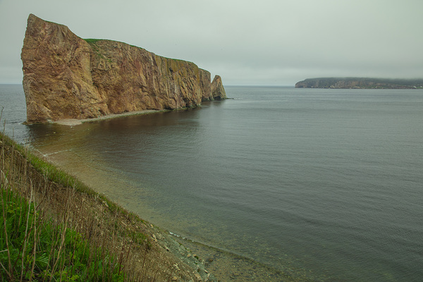 Foggy Seascape of Perce Rock by Daniel Pekar Photography