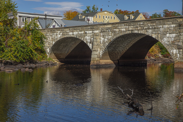 Henniker Stone Bridge in Autumn by Daniel Pekar Photography