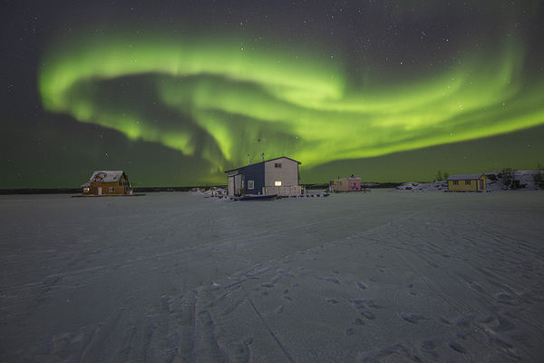 Aurora Portal Opening over Houseboats by Daniel Pekar Photography
