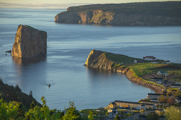 Sunrise overlook of Perce Rock Print