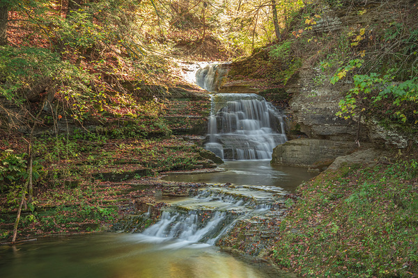 Autumn Waterfall Magic by Daniel Pekar Photography