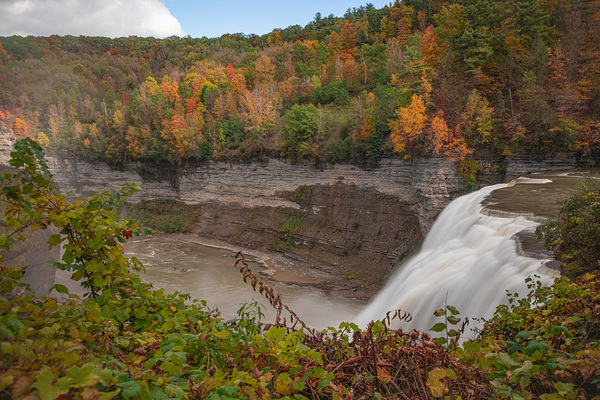 Autumn Splash At Middle Falls by Daniel Pekar Photography