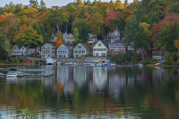 Alton Bay Autumn Reflections  by Daniel Pekar Photography
