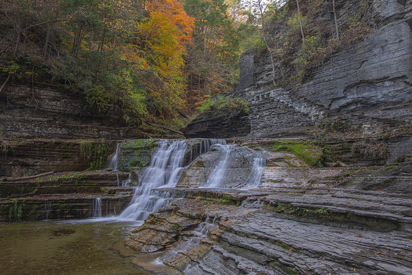 Autumn Cascading Falls by Daniel Pekar Photography