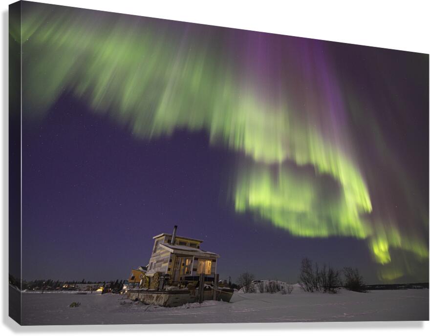 Aurora Curtain Canvas Print