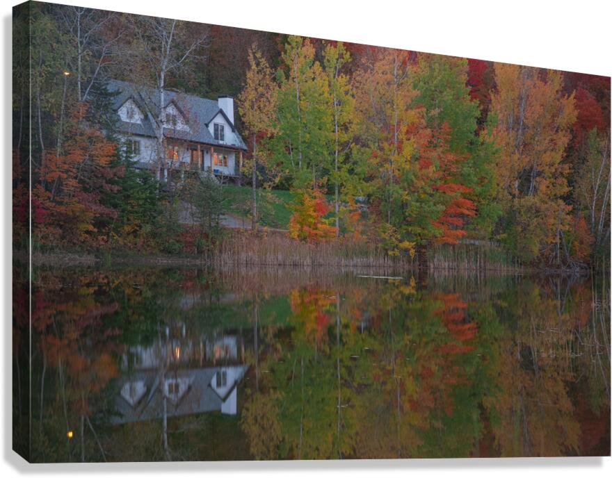 Parc Duquette Autumn Pond Reflection Canvas Print