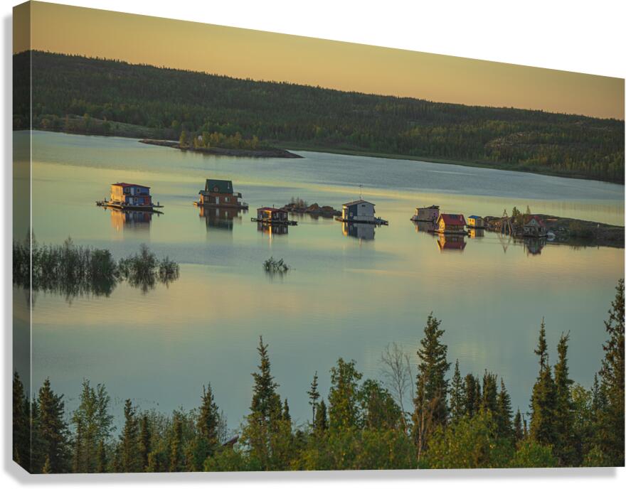 House boats Sunrise Canvas Print