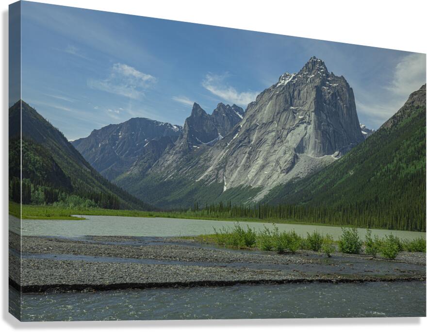 Nahanni Glacier lake Canvas Print