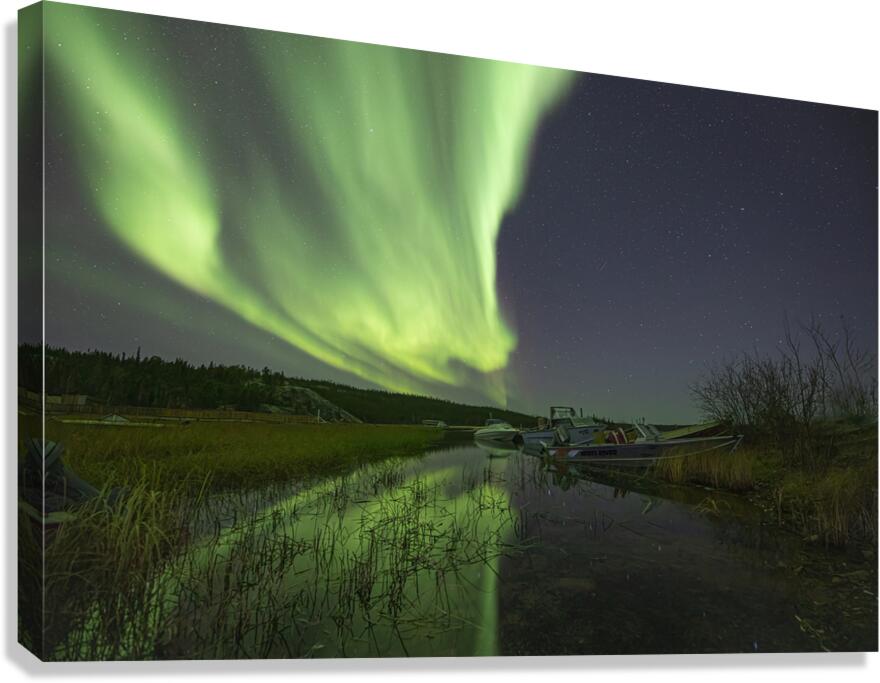 Prelude Lake Aurora Explosion Canvas Print
