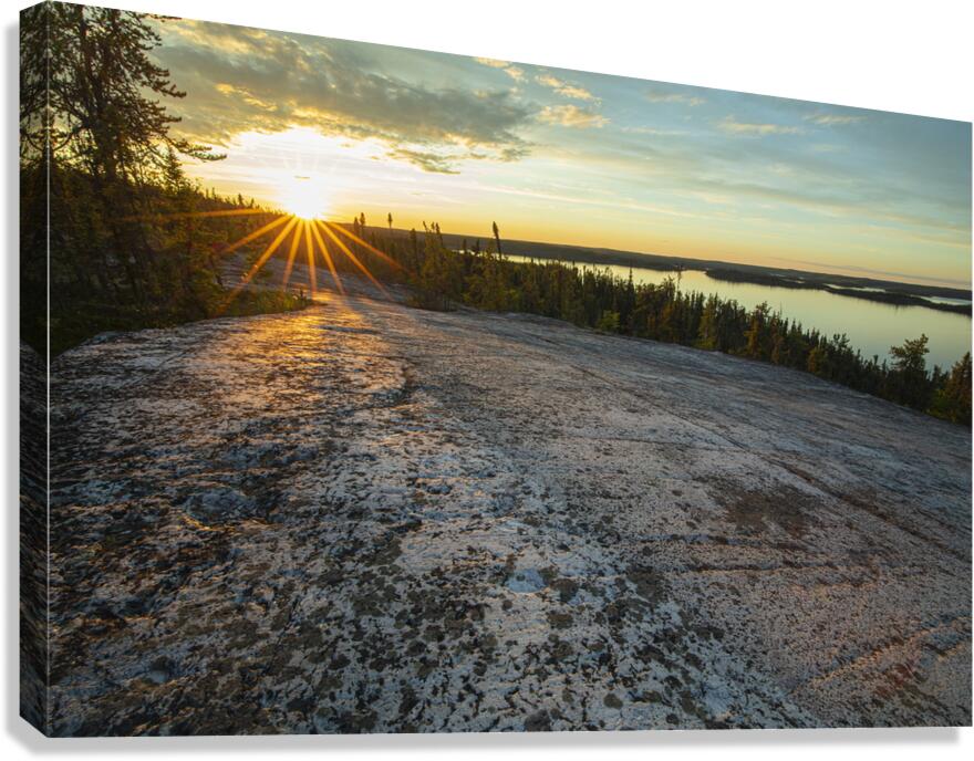 Sunburst above Prelude Lake Canvas Print