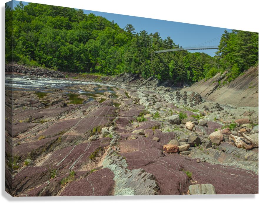 Chaudiere Falls Suspension Bridge Canvas Print