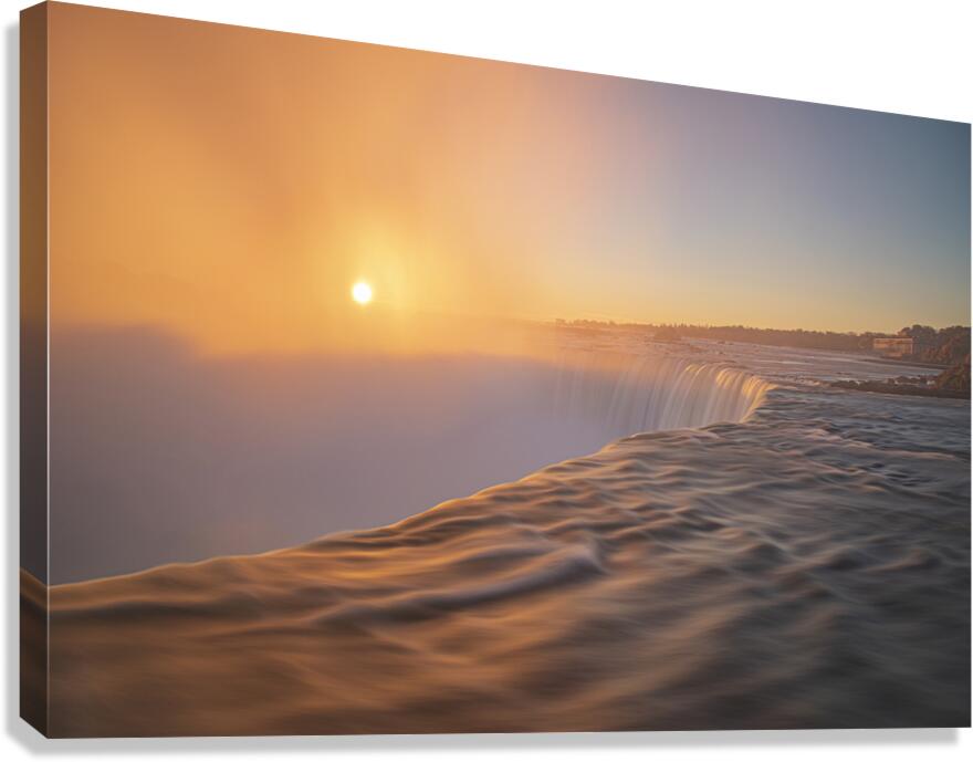 Horseshoe Falls majestic sunrise mist Canvas Print