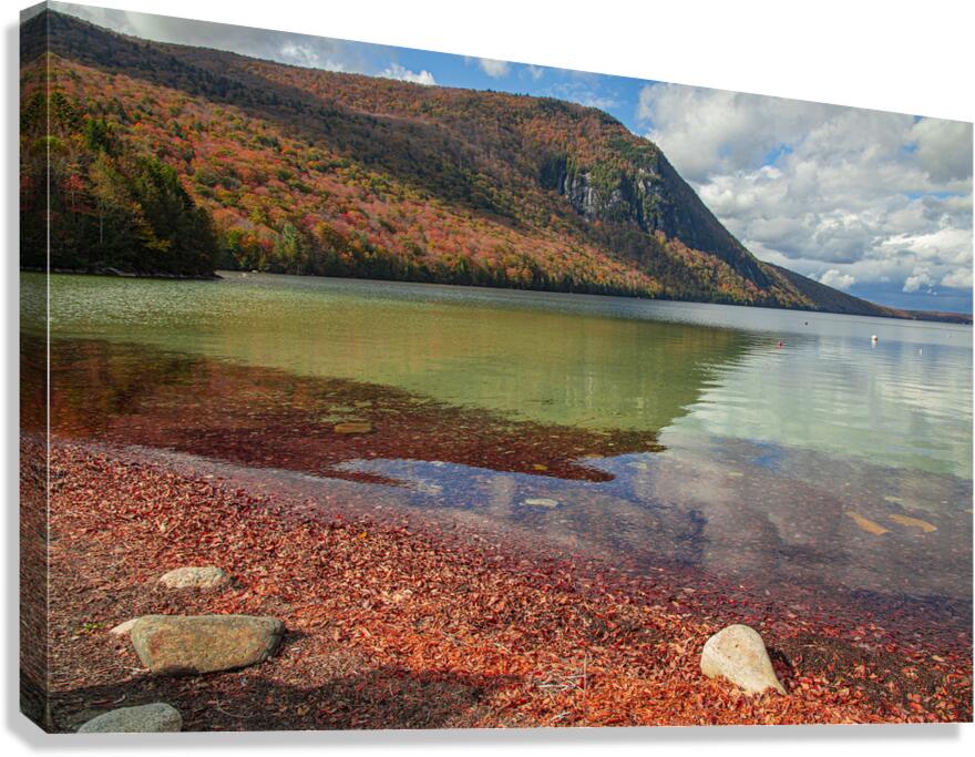 Lake Willoughby Autumn Reflections Canvas Print