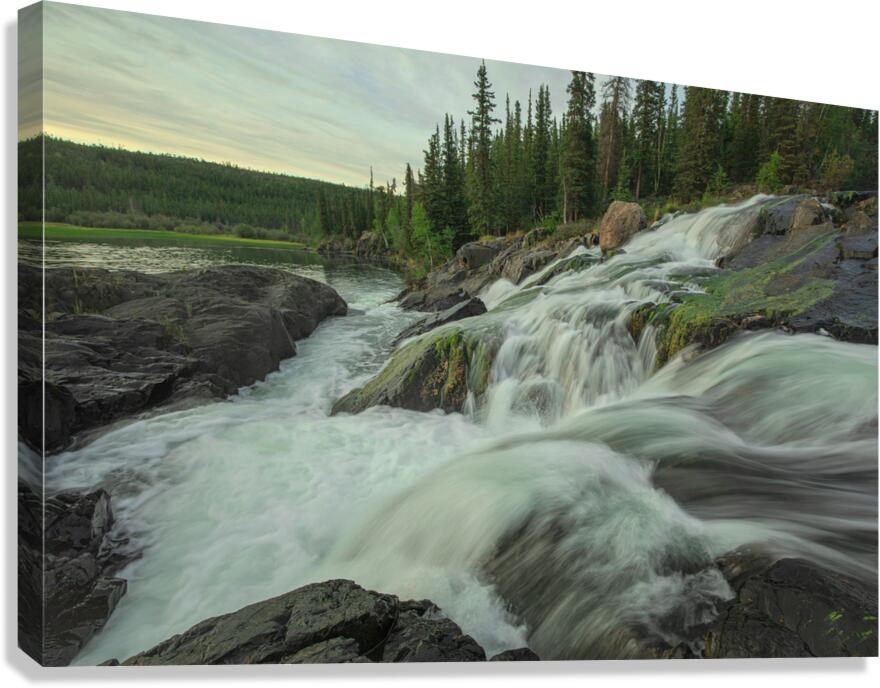 Rampart Falls Summer flow Canvas Print