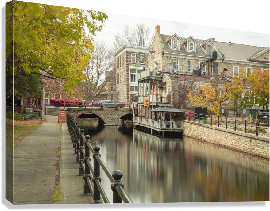 Perth Canal Autumn Reflections Canvas Print