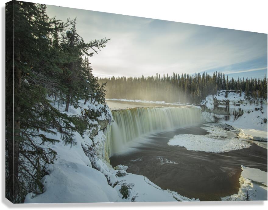 Lady Evelyn falls Winter Thaw Canvas Print