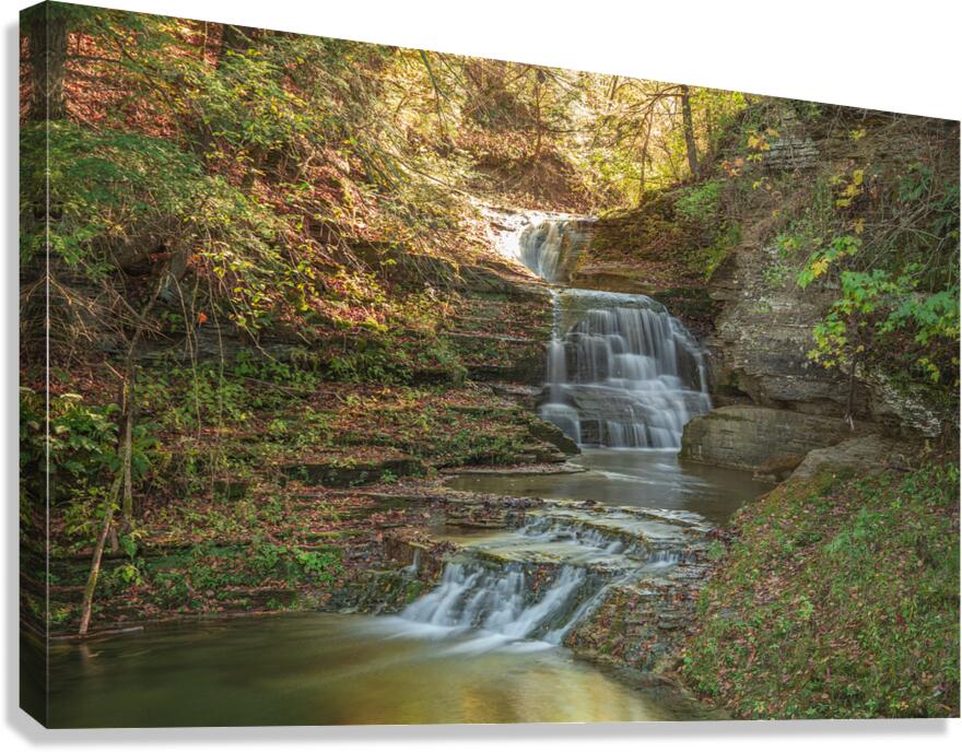 Autumn Waterfall Magic Canvas Print