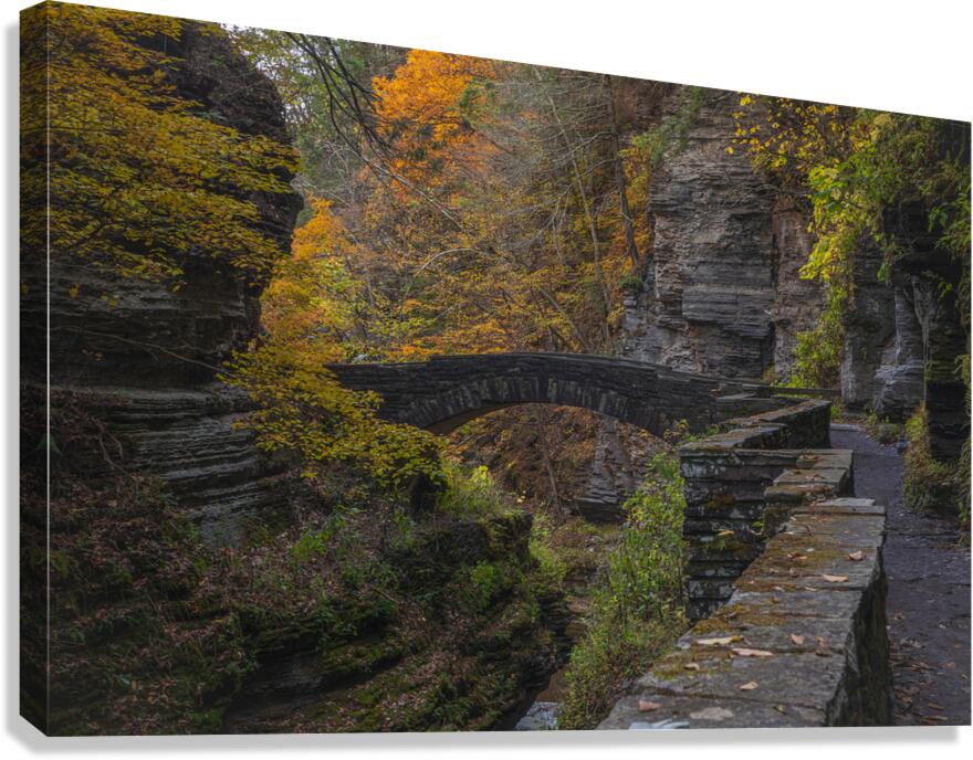 Autumn Fantasy Bridge Canvas Print