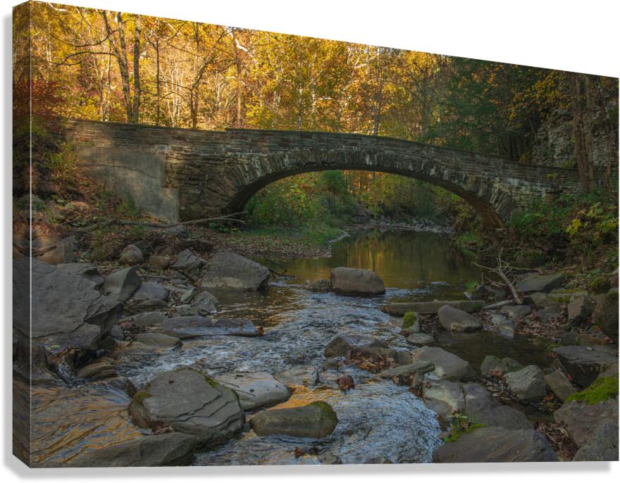 Autumn Stone Bridge Canvas Print