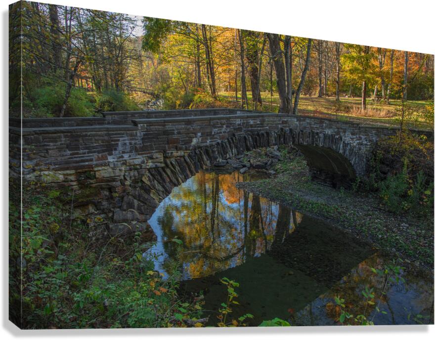 Old Stone Bridge Reflections Canvas Print