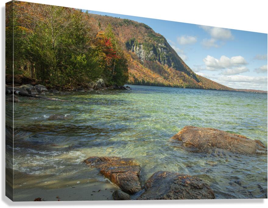 Lake Willoughby Autumn Crystal Waters Canvas Print