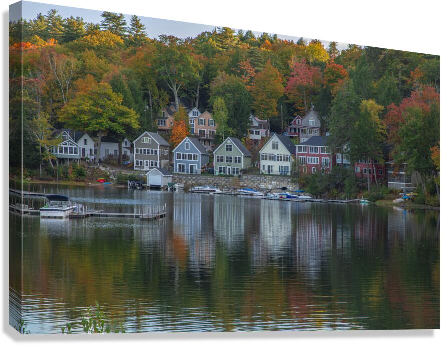 Alton Bay Autumn Reflections  Canvas Print