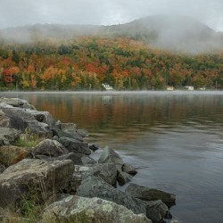 Harvey s Lake Autumn Fog Clearing