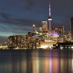 Polson Pier Toronto Night Skyline