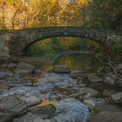 Autumn Stone Bridge