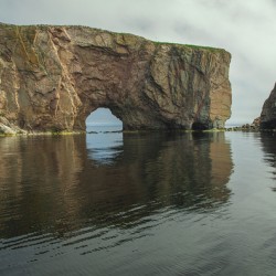 Close up of Perce Rock Reflection