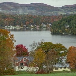 Autumn Overlook of Harvey s Lake
