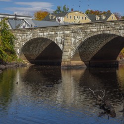 Henniker Stone Bridge in Autumn