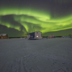 Aurora Portal Opening over Houseboats